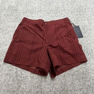 VRST Mens 5" Resort Short Desert‎ Rust Calm Stripe Slim Fit Hybrid MAX2004645P M